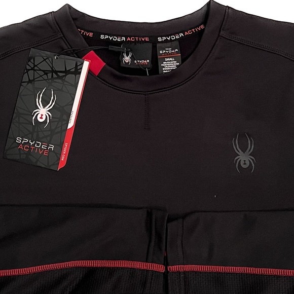 NWT SPYDER  Active Mens ProW Long Sleeve Training Shirt SPM101MS Size Small - Picture 2 of 9